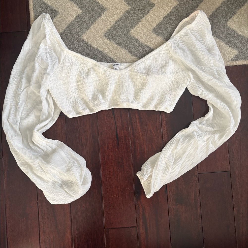 White Off-Shoulder Women's Top